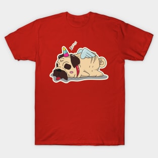 Sleeping Pugcorn T-Shirt